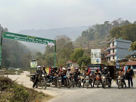 पर्यटन प्रवर्द्धनका लागि बुलेट हाउसको आयोजनामा काठमाडौं–स्याङ्जा राइडिङ सम्पन्न