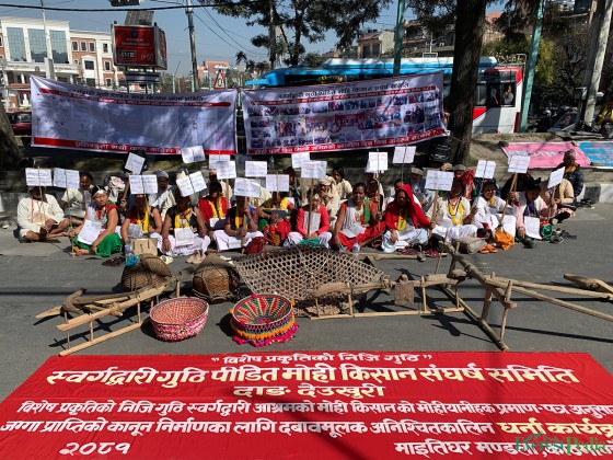 स्वर्गद्वारी गुठीका मोही किसानहरू फेरि आन्दाेलित (तस्बिरहरु)