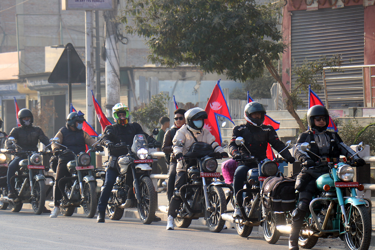 पर्यटन प्रवर्द्धन गर्ने उद्देश्यसहित नेपाल बुलेट हाउसले सुरु गर्‍यो काठमाडौं–स्याङ्जा बाइक राइड